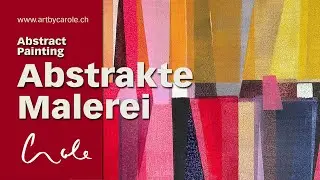 Einfache, geometrische Acryl Malerei mit Klebeband |  Easy geometric acrylic painting with tape