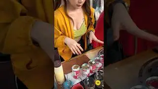 Beautiful Movement in Making Coffee - Thai Street Food