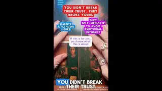 You didn't break their trust they broke yours