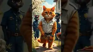 😹Cat Crime Chronicles The Feline Felon Caught Red Pawed! #ai #cat #shortvideo #shorts