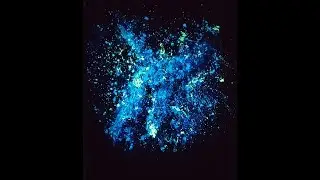 Acrylic Speed Painting | Galaxy [Glows in the dark]