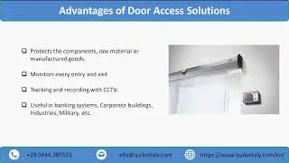 Electrically Operated Automatic Safety Entrances- Quiko Italy