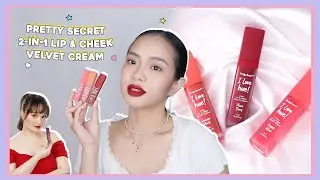 PRETTY SECRET NEW 2-IN-1 VELVET CREAM SWATCHES & REVIEW!! | phonycore 2021 (Philippines)