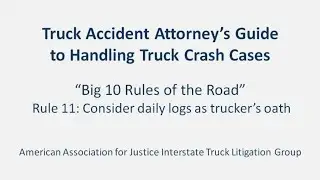 Truck accident lawyers must use log books as trucker's oath