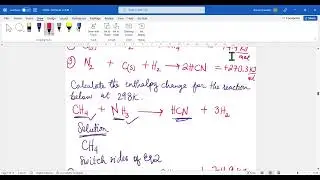 Calculate Reaction ENTHALPY using HESS's LAW - Exam Question THERMODYNAMICS