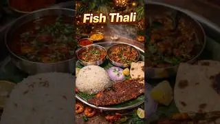 Fish Thali 🐟 | Crispy Bangda Fry & Spicy Prawns |Coastal Style #food #seafood #fishthali #fishcurry