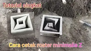 Tutorial singkat cara cetak roster minimalis Z #diy #concrete #homemade 