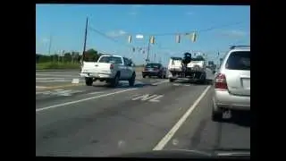 Draining Water From Boat on to Traffic