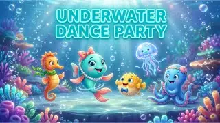 Underwater Dance Party | Kids Ocean Song | 3D Pixar Style Animation