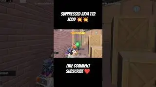 Suppressed Akm 1v2 💥 #bgmi #bgmishorts #gameplay #trickshot #clutch #gaming #jod #1v2 #akm #pubg