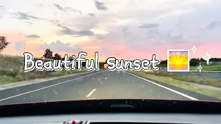 POV drive from Kroonstad to Welkom Free State with a beautiful sunset 🌅. Select 4k video quality.