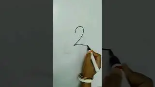 How To Draw A Duck 🦆 With Number 2#drowning #art #shorts