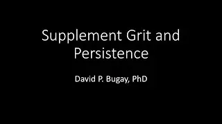 Supplement Grit and Persistence: BusEntr C8*