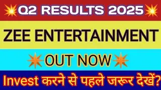 Zee Entertainment Q2 Results 2025 🔴 ZEEL Results Today 🔴 ZEEL Share News Today 🔴 ZEEL Share News