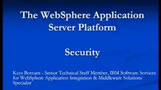 Why WebSphere Application Server is 1   Security   Part 2