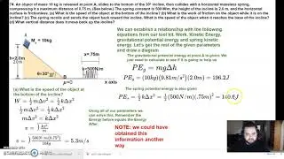 Spring box incline physics problem