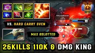 EPIC 26KILLS & 110 K DAMAGE Wraith King | Max Slotted Build Facing Against Max 8Slotted items Sven