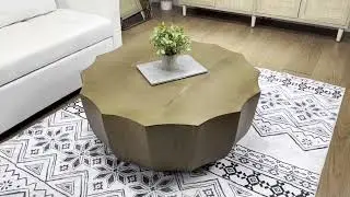 Outdoor Round Coffee Table Modern Stylish Design Waterproof No Assembly #coffeetime #coffeetable