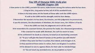 Oneyear Bible Reading Plan Day 105 (#Joshua2 #Psalms105 #Acts13 ) God is in Control