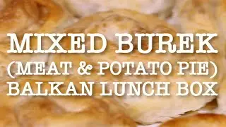 Homemade Phyllo Balkan Meat and Potato Pie Burek  (&Scaron;areni Burek)