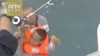 Incredible rescue: Helicopter team pluck five people stranded in S China Sea to safety