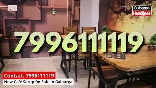New caf&eacute; setup for sale! Fully furnished 352 sqft space with seating | Islamabad Colony, Gulbarga.