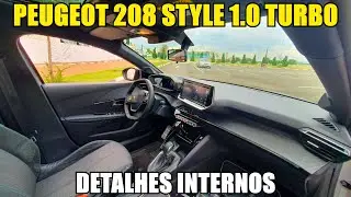 DETALHES DO INTERIOR DO PEUGEOT 208 STYLE TURBO 2024!!!