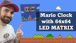 Часы Super Mario на светодиодной матрице 64x64 &mdash; С Днем 10 марта!