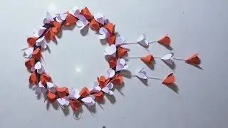 10 Quick Easy Paper Wall Hanging Ideas / Heart Flower Wall decor / Cardboard  Reuse /Room Decor DIY