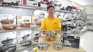 Masflex 6 Piece Stainless Steel Cookware Set