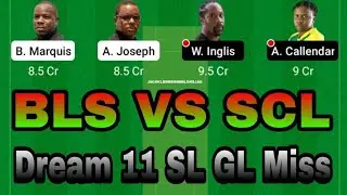 BLS VS SCL DREAM 11 T10 CRICKET MATCH PREDICTION