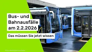&Ouml;PNV-Streik am 2.2.2026: Bus- und Bahnausf&auml;lle drohen - das m&uuml;ssen Sie jetzt wissen