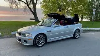 2002 BMW M3 Convertible Top Going Up