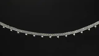 Sterling Silver Triple-Strand Beaded Ankle Bracelet 10