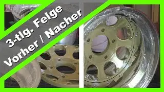 3-tlg. Felgen zusammenbauen Vorher Nacher before after