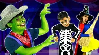 Boom Chicka Boom Song with Zombie, Witch and Skeleton | Hokie Pokie Kids Videos