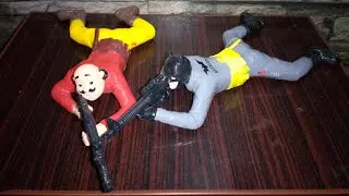 Crawling batman | crawling motu patlu | crawling hero with gun | crawling toys | toys and unboxing