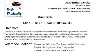 AC Electrical Circuits Lab 1 - Basic RL and RC DC Circuits