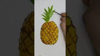 How to draw a pineapple #art #drawing #paint #painting #draw #shorts