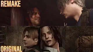 Resident Evil 4 Remake - Leon And Luis Captured Scene Comparison - RE4 Original VS. RE4 Remake