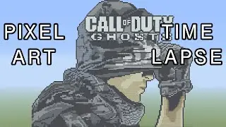 Minecraft Pixel Art Timelapse - Call Of Duty: Ghosts