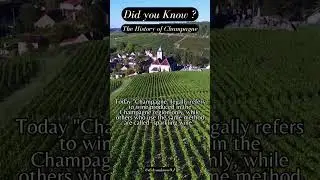 Did you Know ? The History of Champagne #food #trivia #facts #france