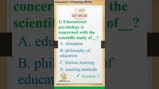 Educators MCQs | Pedagogy MCQs | NTS
