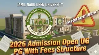 TNOU Admission 2026 OPEN! | UG & PG Full Fees Structure, Course List & How to Apply (Step-by-Step)