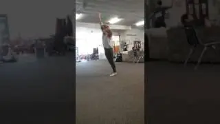 Hula hoop split dance