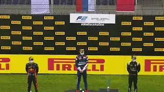 11 07 2020   AustrianGP F2 Feature Race.  Рodium. Remote control trophies