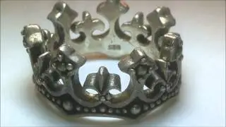 Etherial Handmade Sterling Silver Crown Ring