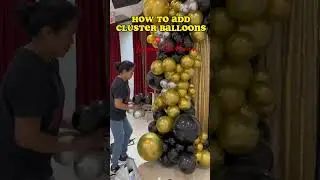 How to put balloon clusters  #balloons #short #shorts #ytshorts #howto  #balloonarrangement