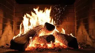 Deep Sleep Fireplace 🔥 1 Hours of Real Fire Crackling Sounds  Relaxing 4K Ambience