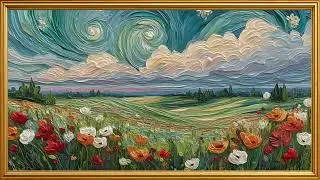 FRAME TV ART: BEAUTIFUL SPRING LANDSCAPE FRAME TV ART | Golden Frame Tv Art 4k